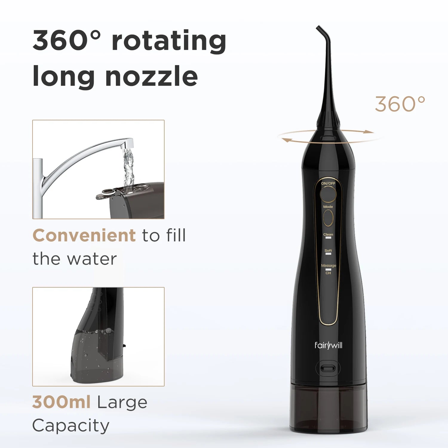 Fairywill Portable Dental Water Flosser portable use