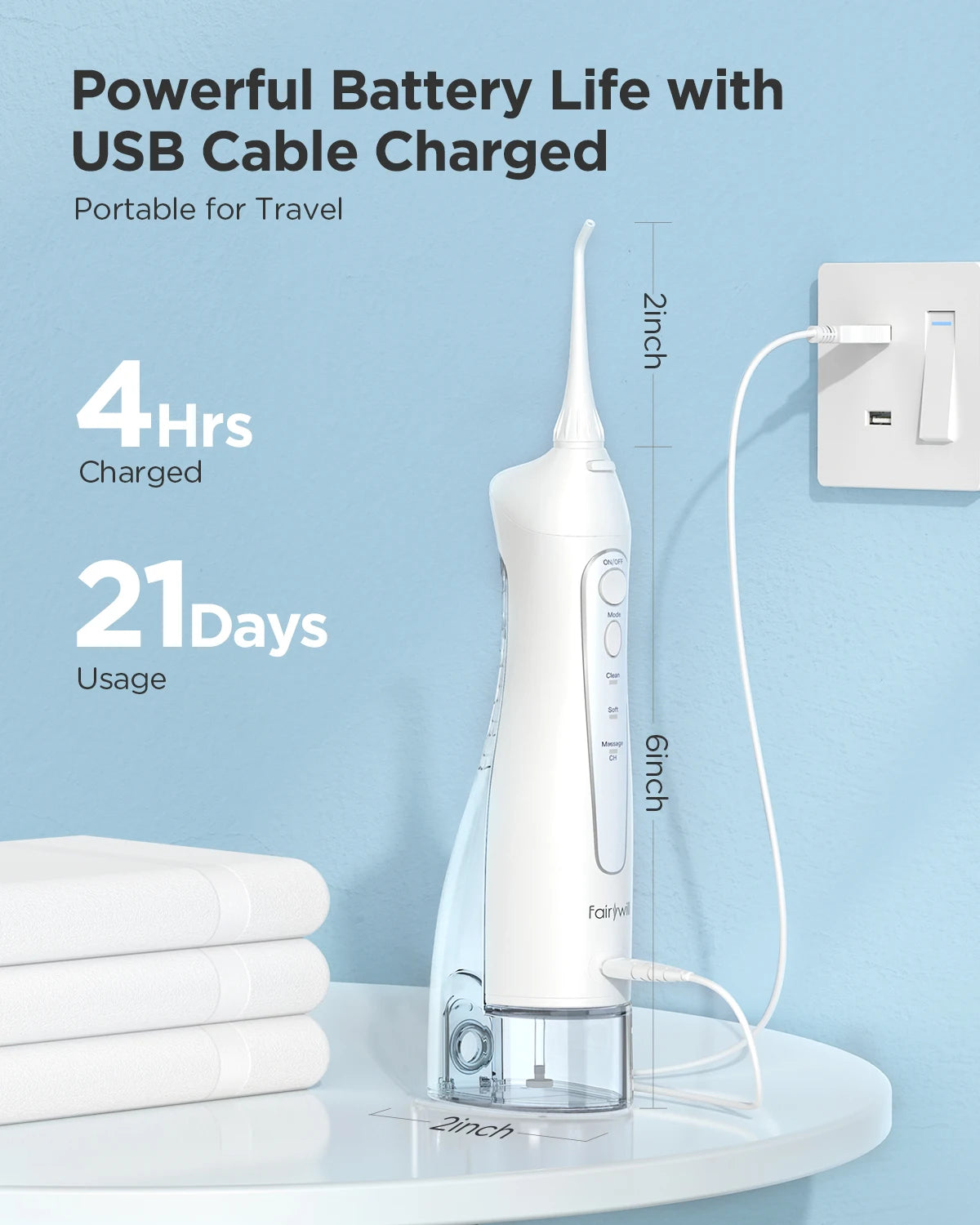 Fairywill Electric Sonic Toothbrush front view