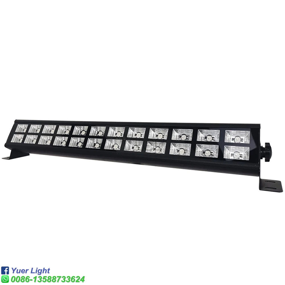 Double Row UV Bar Light LED 72W Stage Light Effect 24 LEDs DJ Disco UV Lighting Purple Wall Washer For Party Club Christmas Lamp
