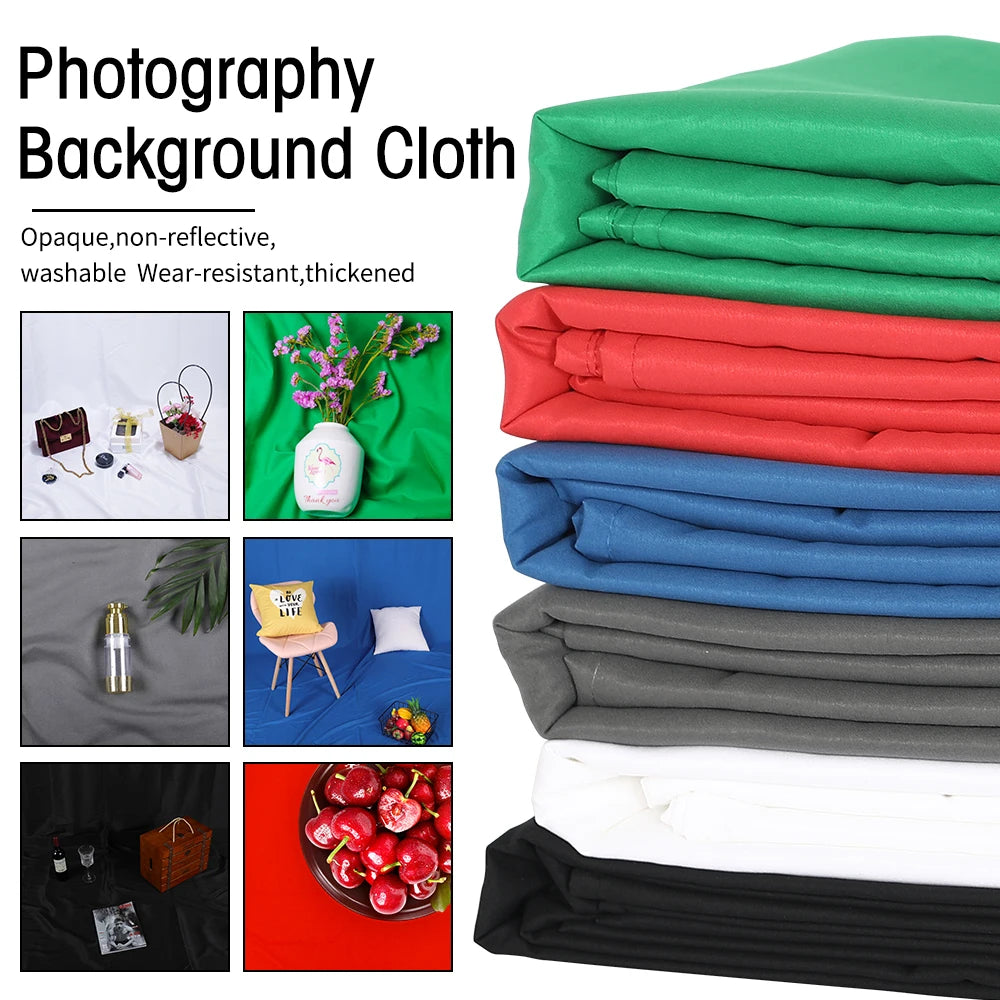 Backdrop Cloth Black White Green Color Cotton Textile Muslin Photo Backgrounds Studio Photography Screen Chromakey