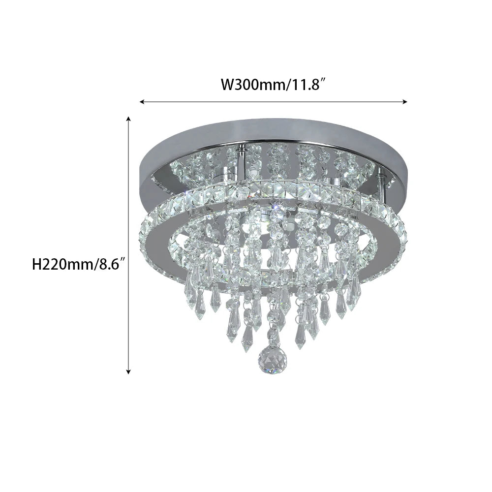 Square Crystal Led Ceiling Lamp Modern Chandelier Indoor Lighting Aisle Corridor Surface Mounted Fixture Home Hotel Loby Decor