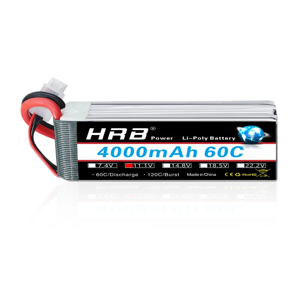 1/2pc HRB Lipo Battery 2S 3S 4S 6S 4000mah 1500mah 2200mah 5000mah 6000mah 7000mah 11.1V 14.8V 22.2V XT90 XT60 for RC Car Drone