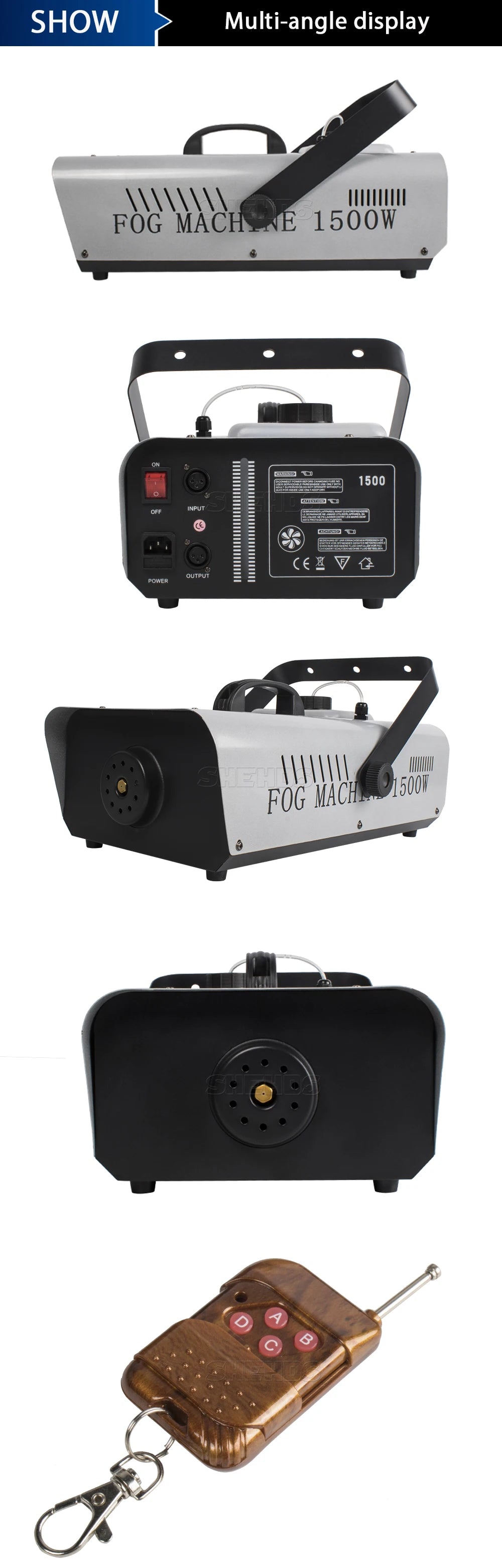 DJ Smoke Machine Wired Remote Control 1500W DMX Fogger Machine Remote for Halloween Wedding  Club Bar DMX Stage