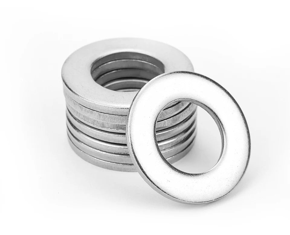 620/1010pcs Flat Washer Set Stainless Steel M2 M3 M4 M5 M6 M8 M10 M12 Ring Gasket Set Plain Washers Metal Washer Assortment Kit