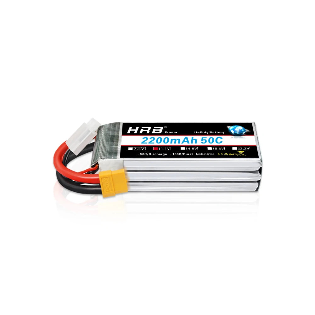 1/2pc HRB Lipo Battery 2S 3S 4S 6S 4000mah 1500mah 2200mah 5000mah 6000mah 7000mah 11.1V 14.8V 22.2V XT90 XT60 for RC Car Drone