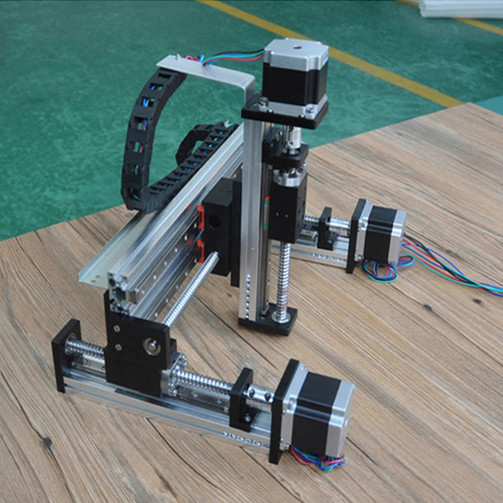 FUYU Gantry Robot XYZ Stage CNC Router Motorized 3 Axis Table Linear Motion Ball Screw Guide Rail With Stepper Motor