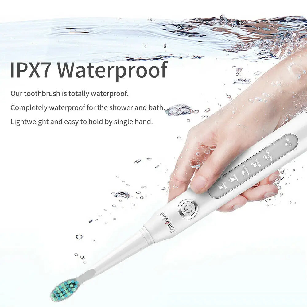 Fairywill Electric Sonic Toothbrush FW-D7 USB Charge Rechargeable Adult Waterproof Electronic Tooth Brushes Replacement Heads