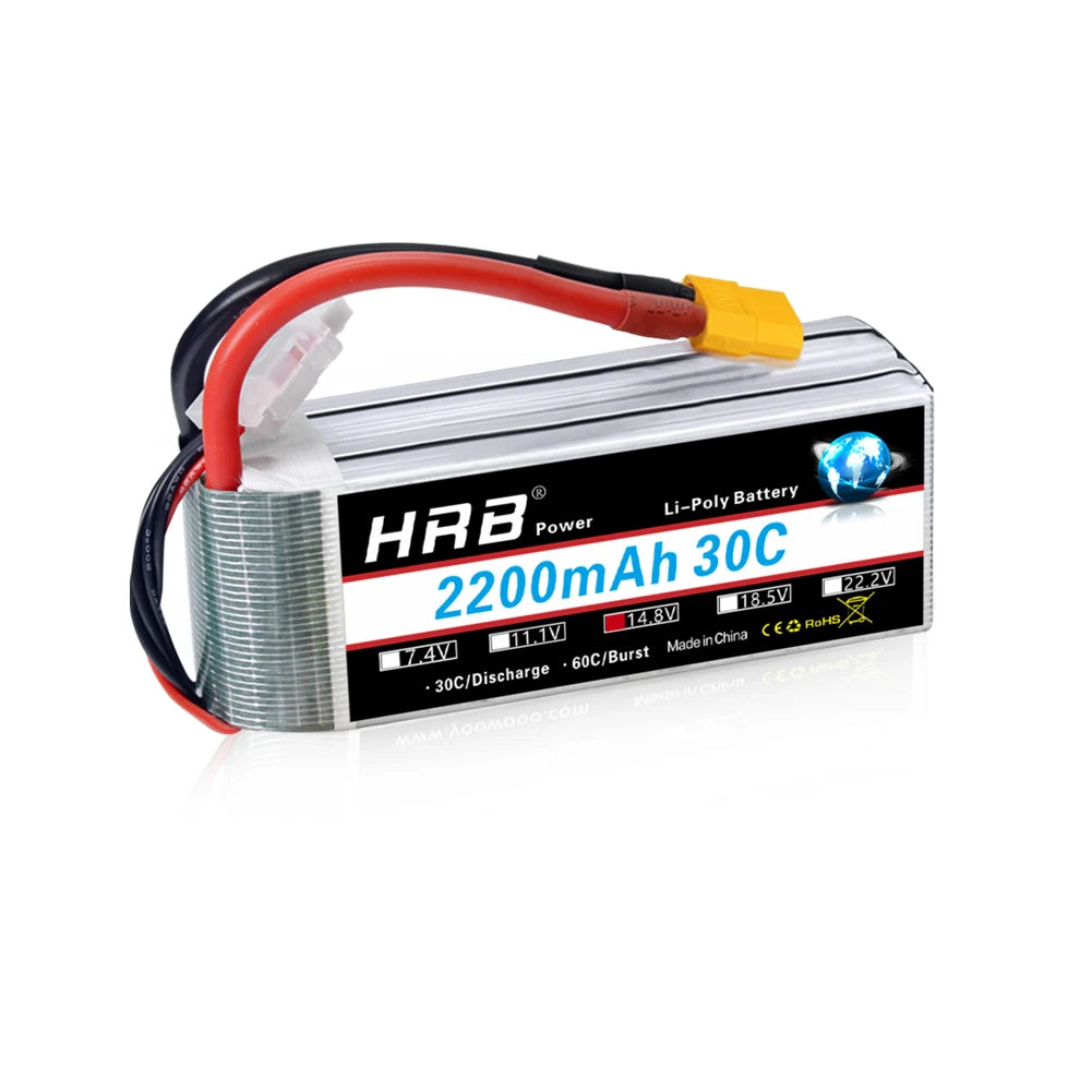 1/2pc HRB Lipo Battery 2S 3S 4S 6S 4000mah 1500mah 2200mah 5000mah 6000mah 7000mah 11.1V 14.8V 22.2V XT90 XT60 for RC Car Drone