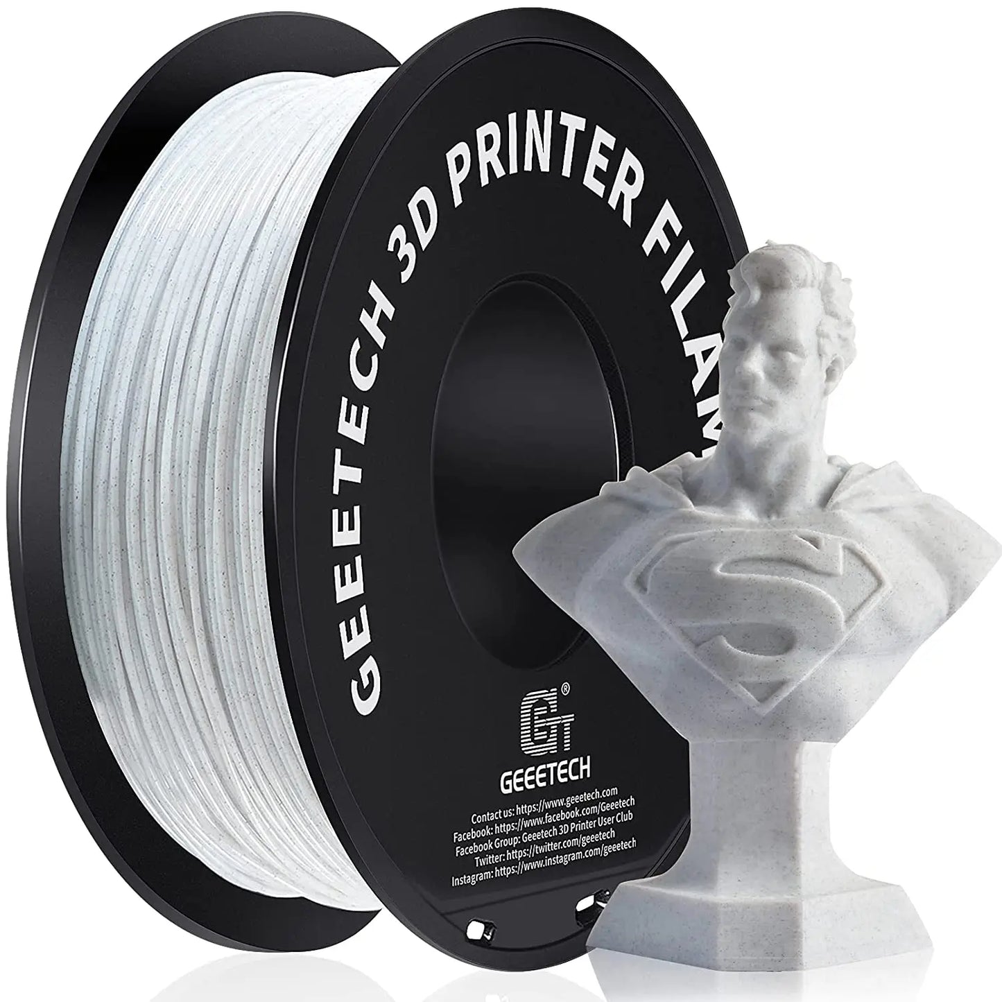 Geeetech Standard PLA Filament 1kg 1.75mm 3D Printer Plastic Material, Accuracy 0.03mm,Fit Most FDM Printer