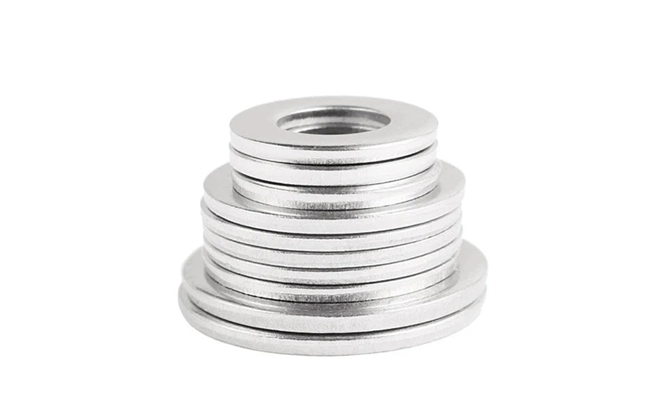 620/1010pcs Flat Washer Set Stainless Steel M2 M3 M4 M5 M6 M8 M10 M12 Ring Gasket Set Plain Washers Metal Washer Assortment Kit