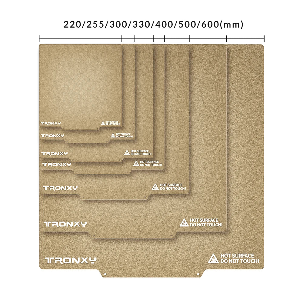 Tronxy 3D Printer 500/600/800/1000mm PEI Sticker for Heatbed Hot Bed Spring Steel Sheet Pre-applied PEI with Flex Magnetic Base