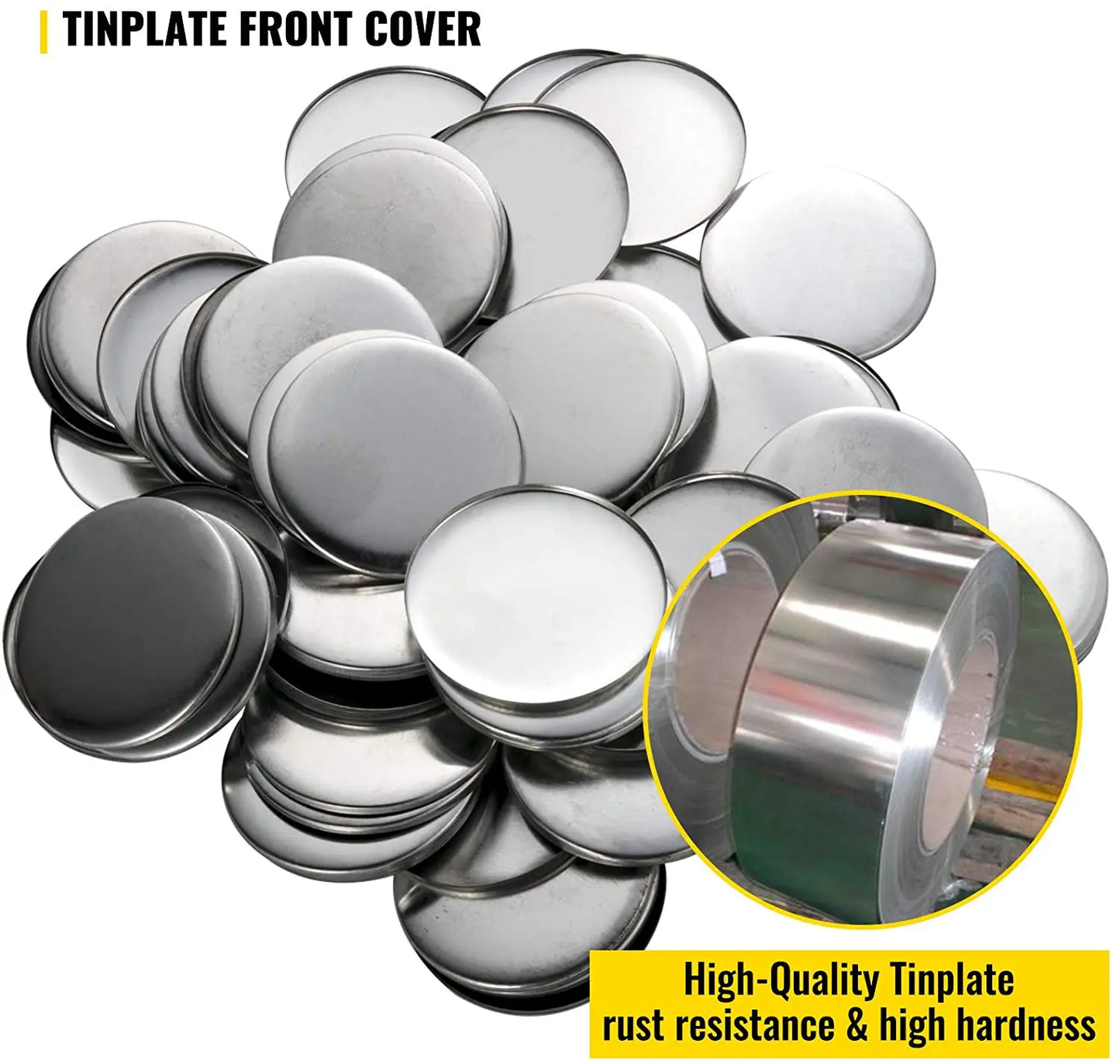 25-75MM Blank Badge Pin Button Maker Parts With 50-500Pcs Sets Badge Button Parts Material for Button Press Maker Machine Badges