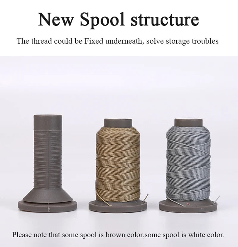 WUTA 1 Set 20 Pcs Leather Craft Thread Round Waxed Thread Polyester Hand Sewing Line High Quality DIY Leather Tools Work Cord