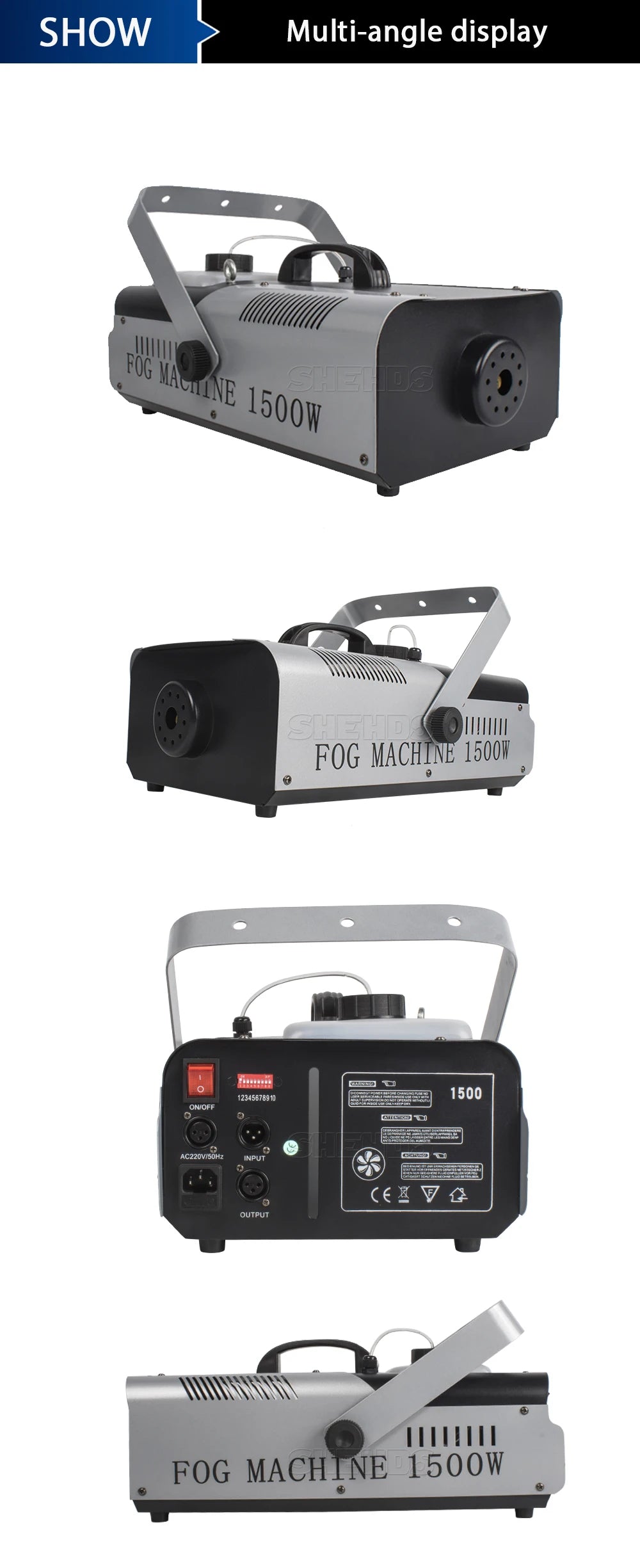 DJ Smoke Machine Wired Remote Control 1500W DMX Fogger Machine Remote for Halloween Wedding  Club Bar DMX Stage