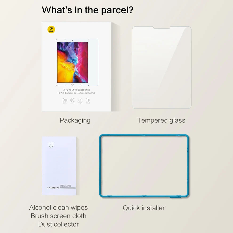 SmartDevil Tempered Glass for Xiaomi Mi Pad 6 11 inch Pad 5 5Pro 12.4 inch Tablet 9H Screen Protector HD Anti Blue Ray with Tool