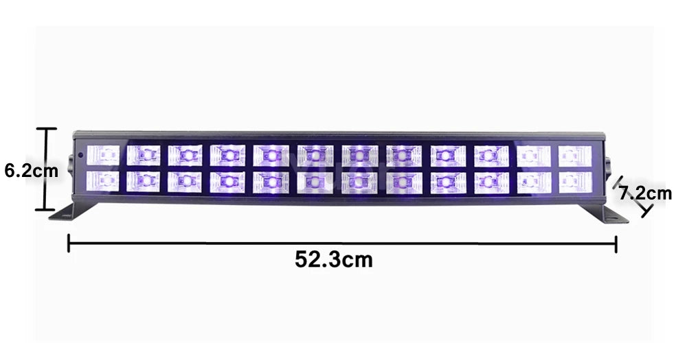 Double Row UV Bar Light LED 72W Stage Light Effect 24 LEDs DJ Disco UV Lighting Purple Wall Washer For Party Club Christmas Lamp