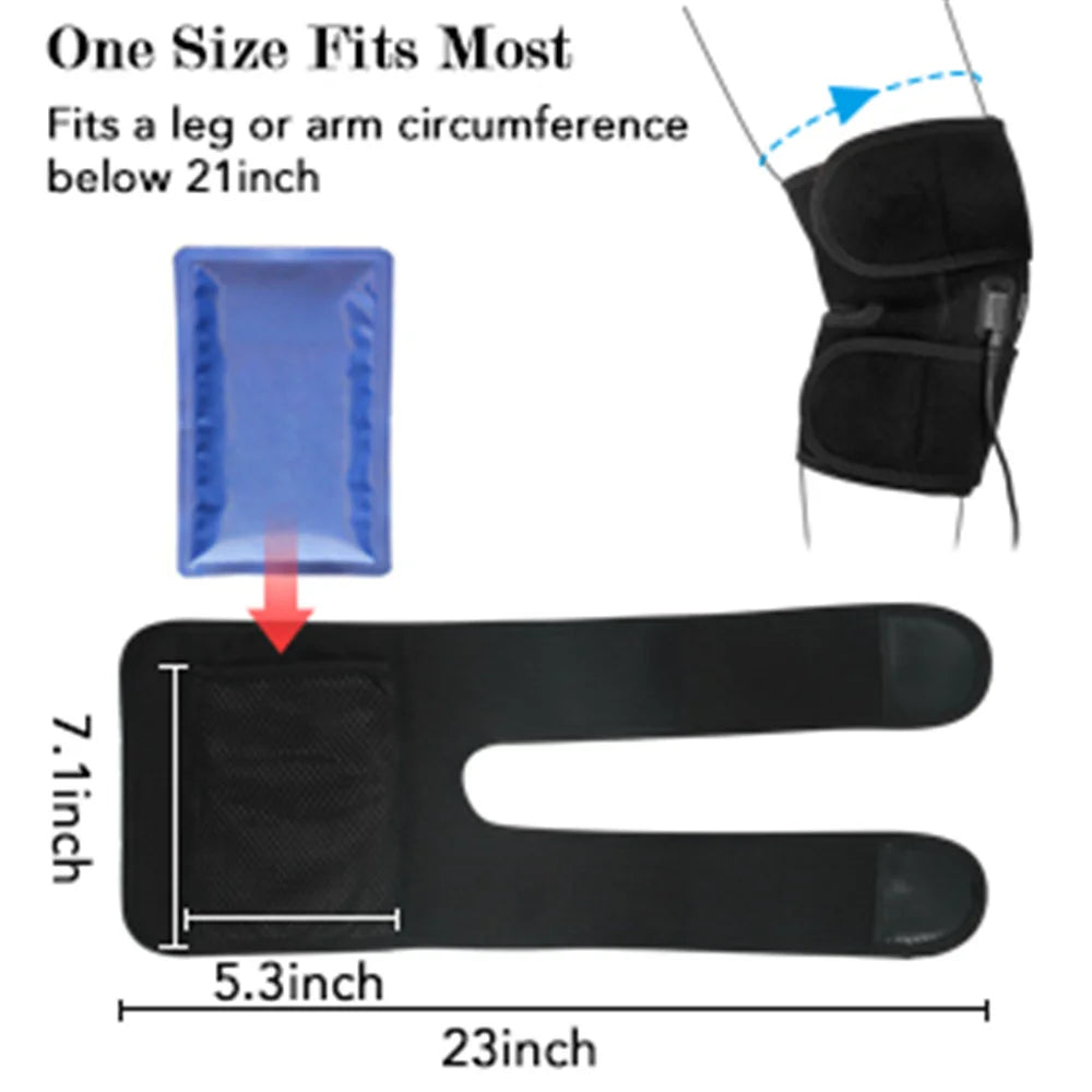 Heated Physiotherapy Knee Joint Brace Warm Keeping Health Care for Arthritis Knee Pain Relief Knee Protection Support Belt