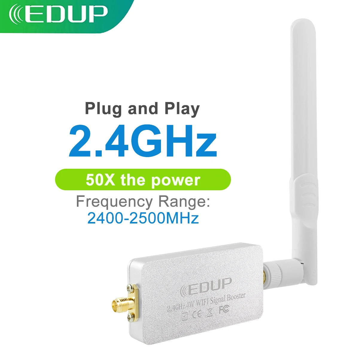EDUP  AB018/AB015 4W Wireless Power Signal Amplifier 2.4GHz WiFi Booster High Power 36dBm Signal Long Range Extend 802.11b/g/n