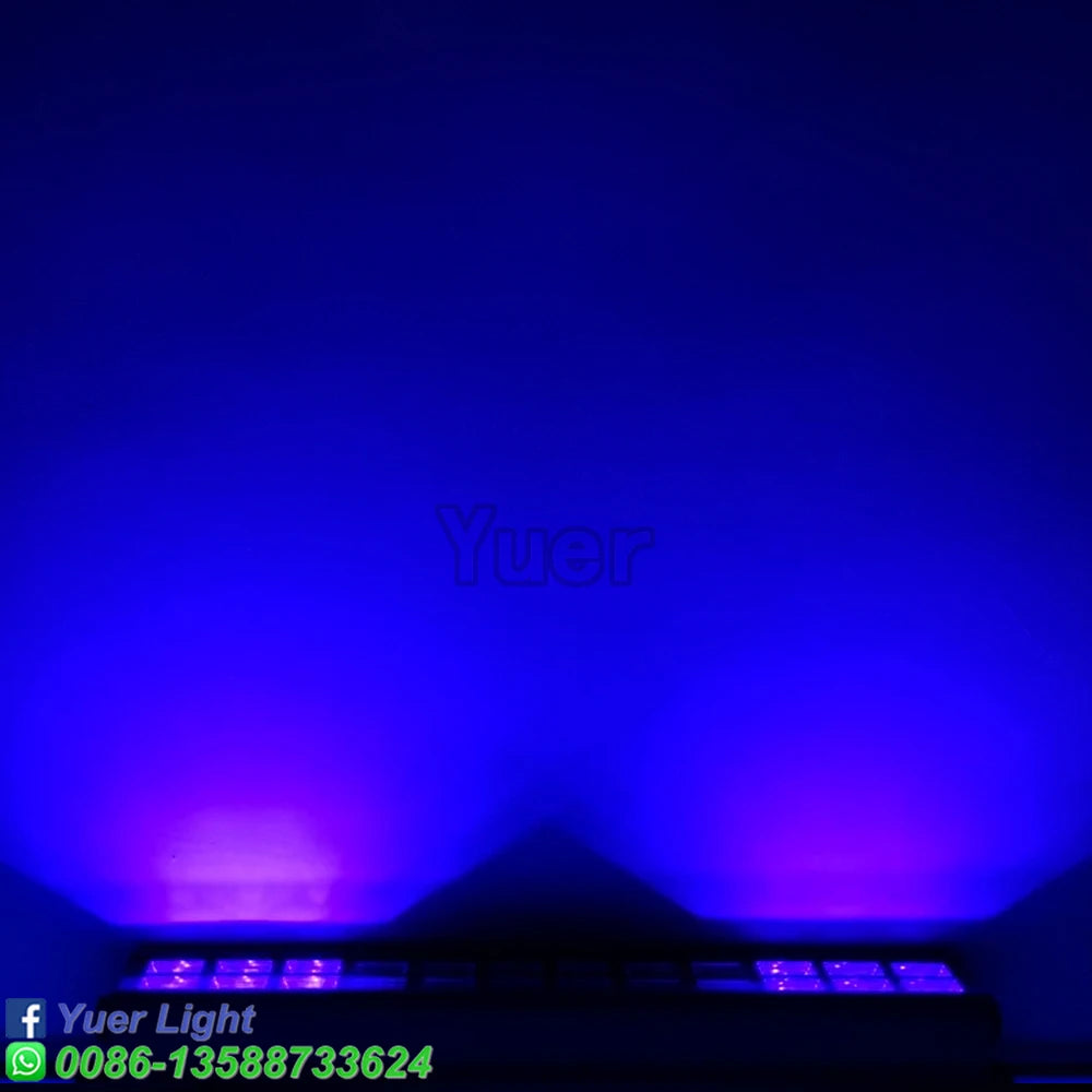 Double Row UV Bar Light LED 72W Stage Light Effect 24 LEDs DJ Disco UV Lighting Purple Wall Washer For Party Club Christmas Lamp