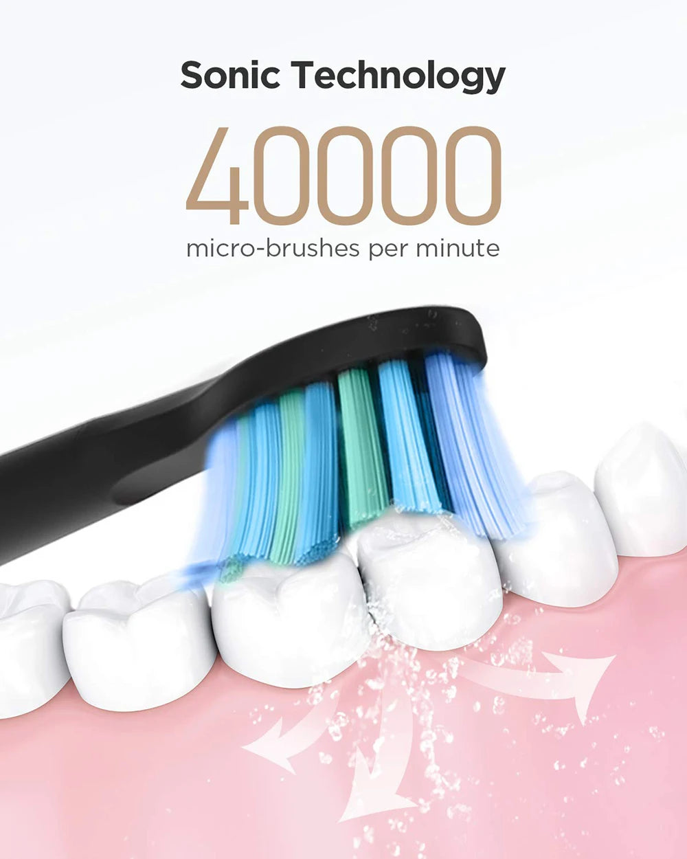 Fairywill Electric Sonic Toothbrush FW-D7 USB Charge Rechargeable Adult Waterproof Electronic Tooth Brushes Replacement Heads
