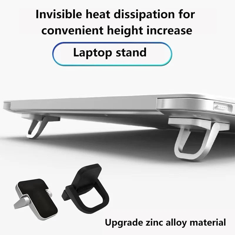 1 Pair Laptop Stand Computer Keyboard Holder Foldable Mini Size Computer Support Holder Space-saving Desk Organizer Laptop Riser