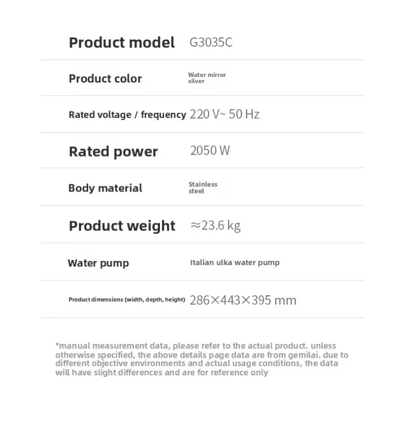 Semi-Automatic Coffee Maker,3035A/B/C Concentration E61 Brewing Head, Semi-automatic Dual Boiler 15 Bar Vibration Pump