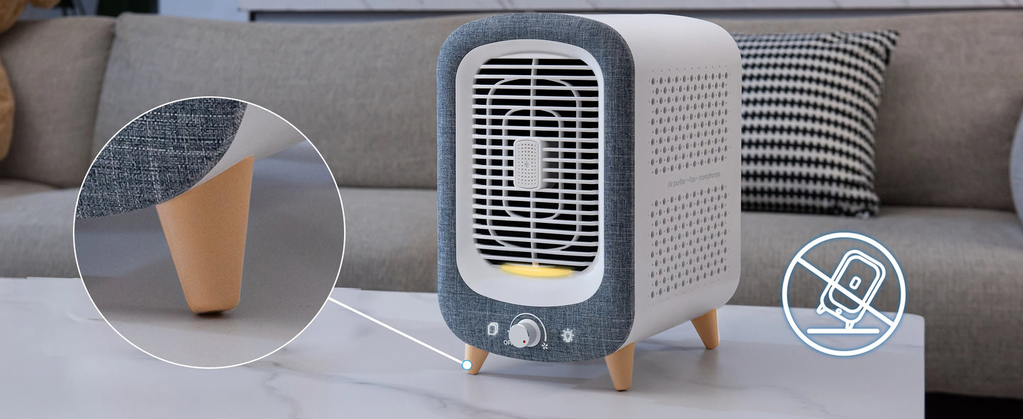 Jafanda Air Purifier for Home Bedroom 780sq ft, HEPA &Activated Carbon, Air Cleaner with Fragrance Sponge & Nightlight for Smoke
