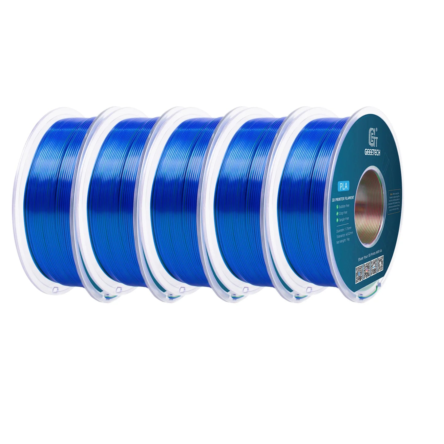 Geeetech 5Kg Three Tri Color Silk PLA Filament , 3D Filament 1,75 mm Spool Wire  (+/-0.03mm) Vacuum packaging, special color