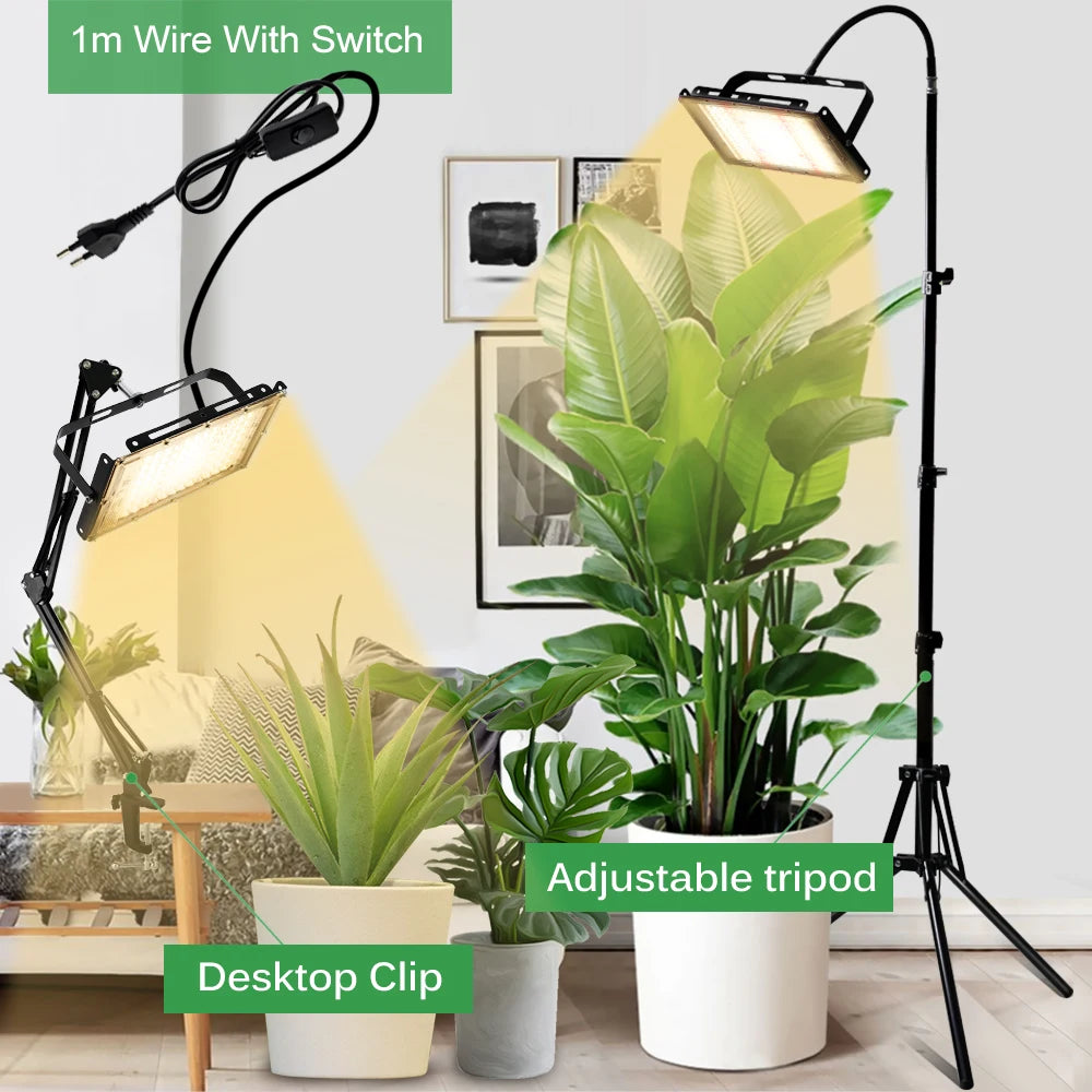 50W 100W 150W LED Grow Light With Stand Full Spectrum Sunlike LED Phyto Lamp For Indoor Greenhouse Plant Growth Lighting