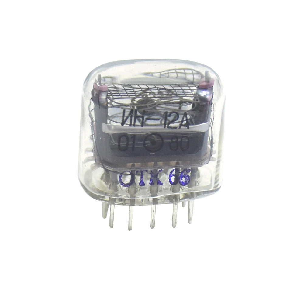 1-6PCS IN-12 Digital Tube with Decimal Point Nixie Glow Tubes Symbol Tube IN12 Nixie Tube Clock Glow Tube for LED Clock DIY Part