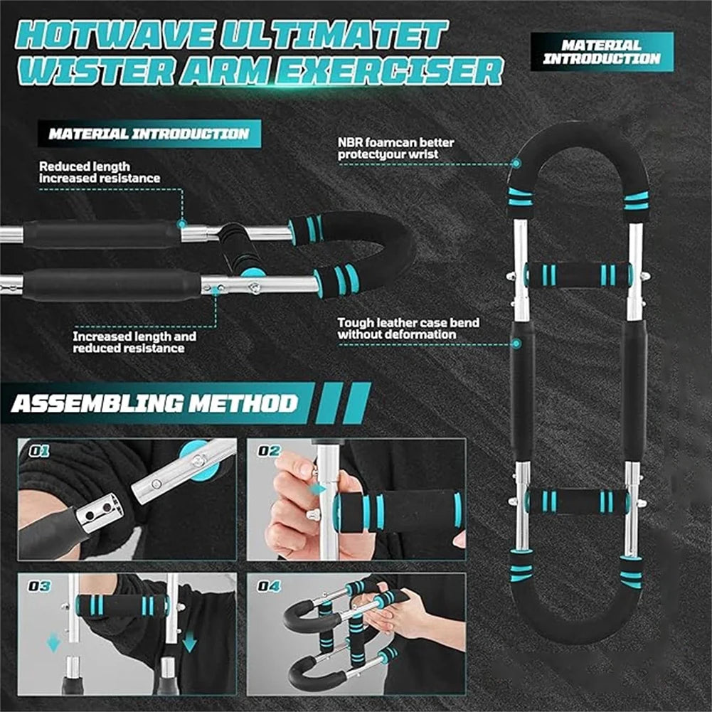 Multifunctional Adjustable U-Arm Chest Expander,Adjustable Twister Arm Exerciser U-Shaped Wrist Strength Trainer Chest Expander