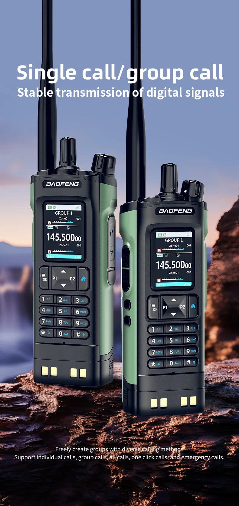 New BAOFENG DM32 Walkie Talkie DMR GPS 10W Programming Multi Band Wireless Copy Frequency Type-C DM-32UV Ham 2 Way Ra