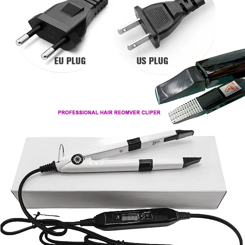 V Light Hair Extensions Set with UV Glue Hair Extension Kit Technology and Tools for Easy Application and Salon Quality Results
