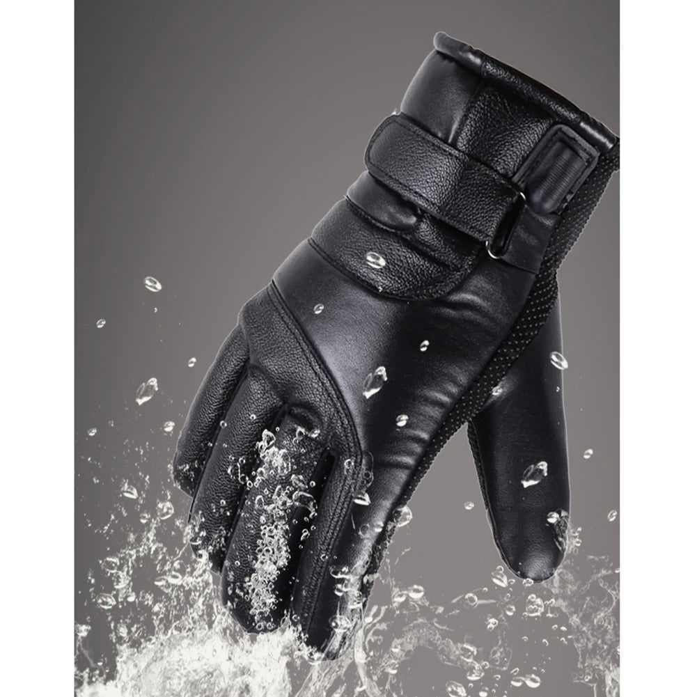 Electric Heating Gloves Men Women Heated Gloves Winter Skiing Snowboarding Can Touch Screen Snow Gloves (Excluding battery)