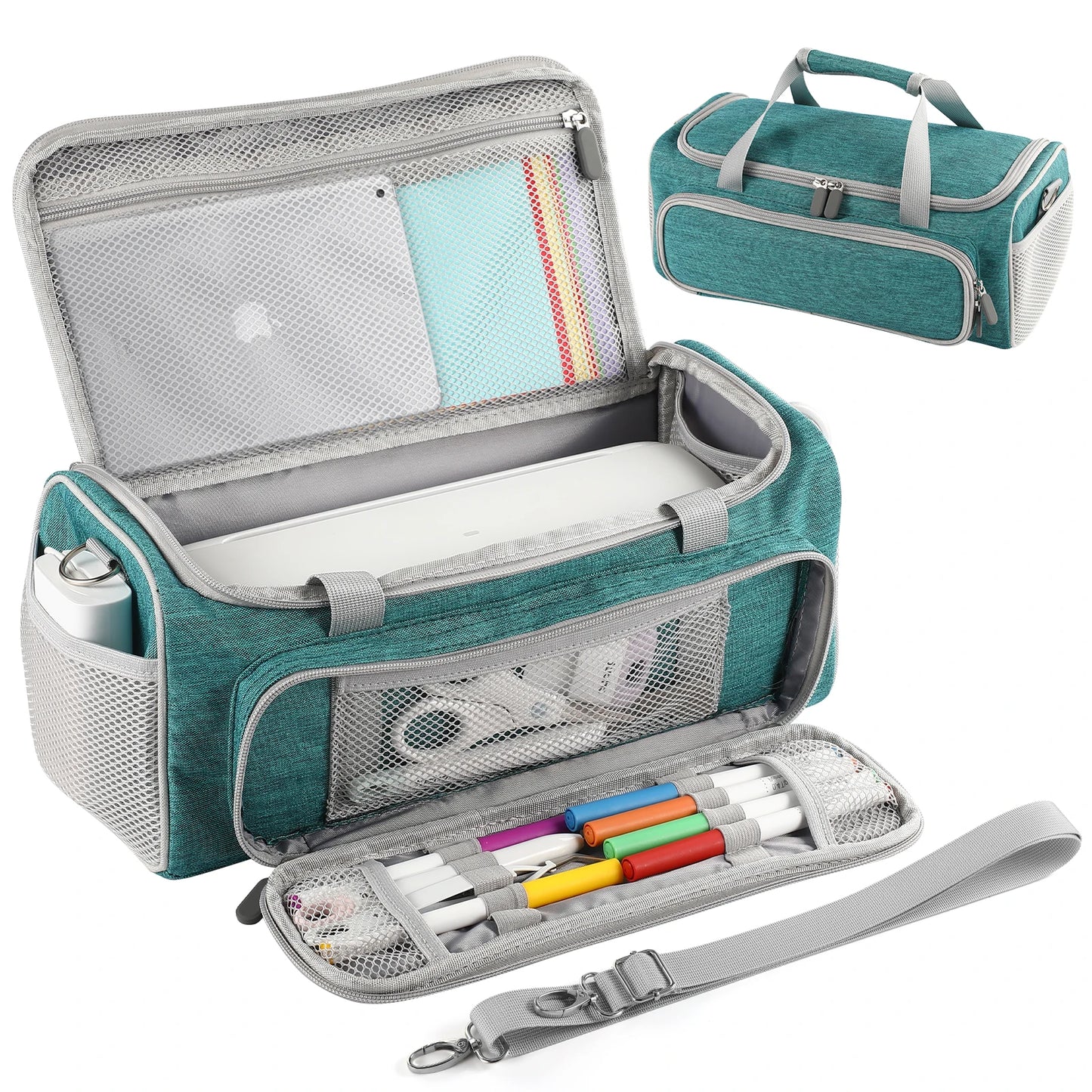 Carrying Case Anti-scratch Travel Protective Case with Multi Pockets Storage Organizer for Cricut Joy Xtra Smart Cutting Machine