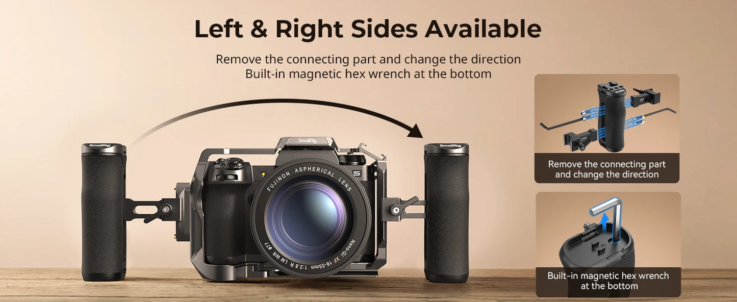 SmallRig mini NATO Side Handle Left and Right Changeable Vertically Adjustable to 43mm Side Handle Load 6kg 4840
