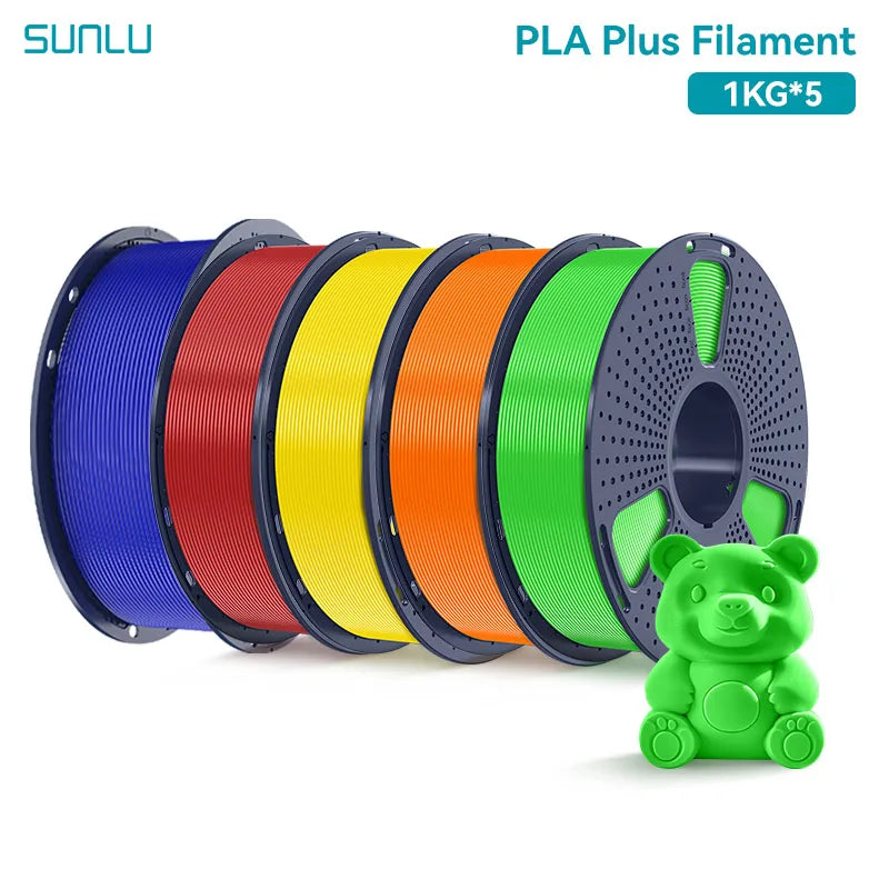 SUNLU 5KG 3D Filament PLA+/PLA+2.0/AntiString PLA /PLA Meta/High Speed PLA Filamnet 1.75mm 1KG Filament for 3D Printer& 3D Pen