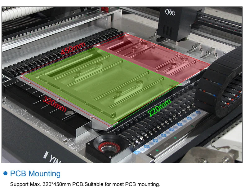 Stock in EU YX HOT SALE Pick and Place Machine SMT330-X with High Precision Mount with Step Servo System
