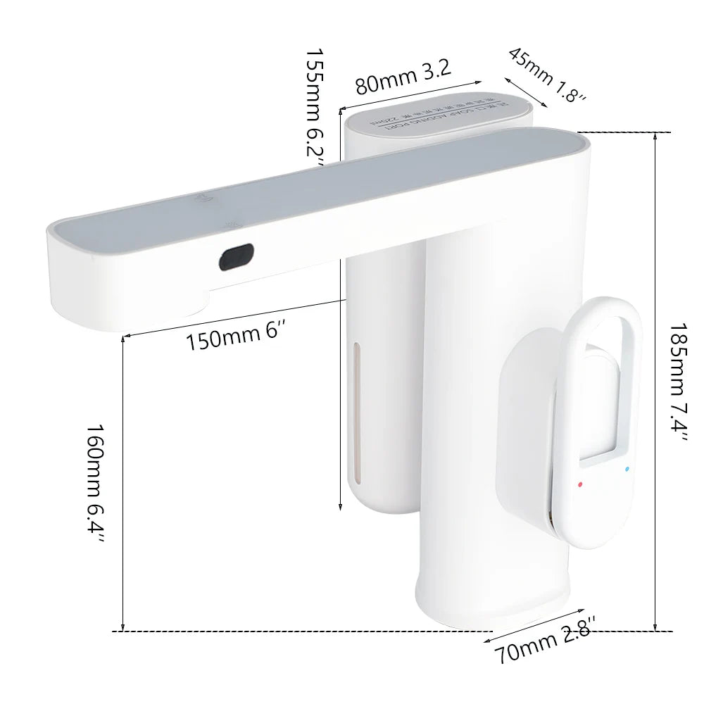 SINLAKU Bathroom Basin Sensor Faucet With Foam Soap Dispenser Deck Mounted Single Hole Stream Outlet Touch Free Mixer Taps
