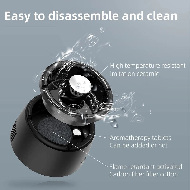 Ashtray with Air Purification USB Charging Smoke Automatic Removal Ashtrays Smoke Eliminator Air Purifier Ash Tray for Home