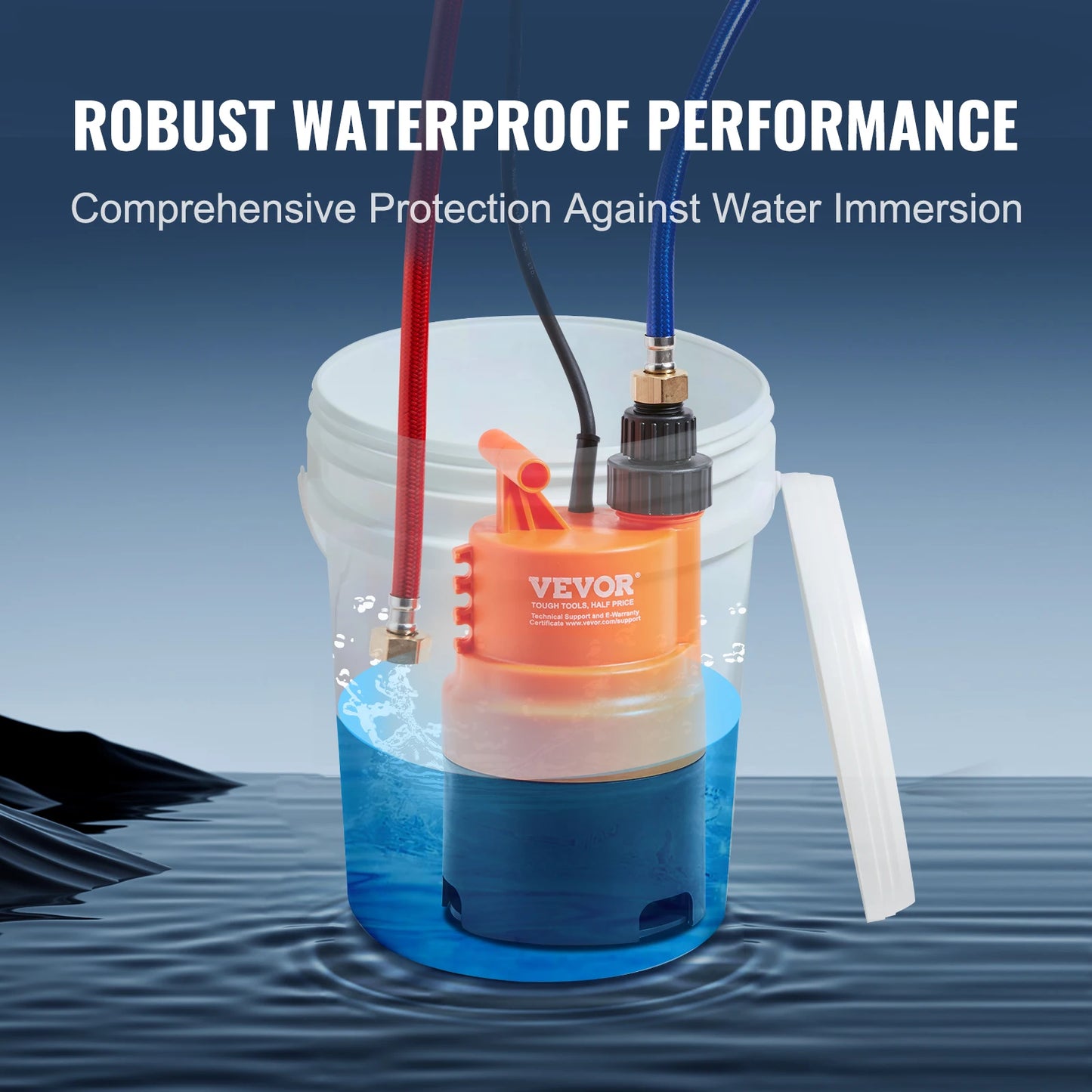 SucceBuy Tankless Water Heater Flushing Kit Includes Efficient Pump & 5 Gallon Pail & 2 Hoses & Descaling Powder Quick Instal