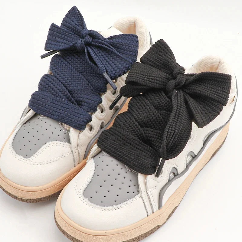 2cm Wider Flat Shoelaces New Casual Sneakers Laces for Shoes Fashion Rope Shoelace 100/120/140/160CM Shoes 1Pair Good