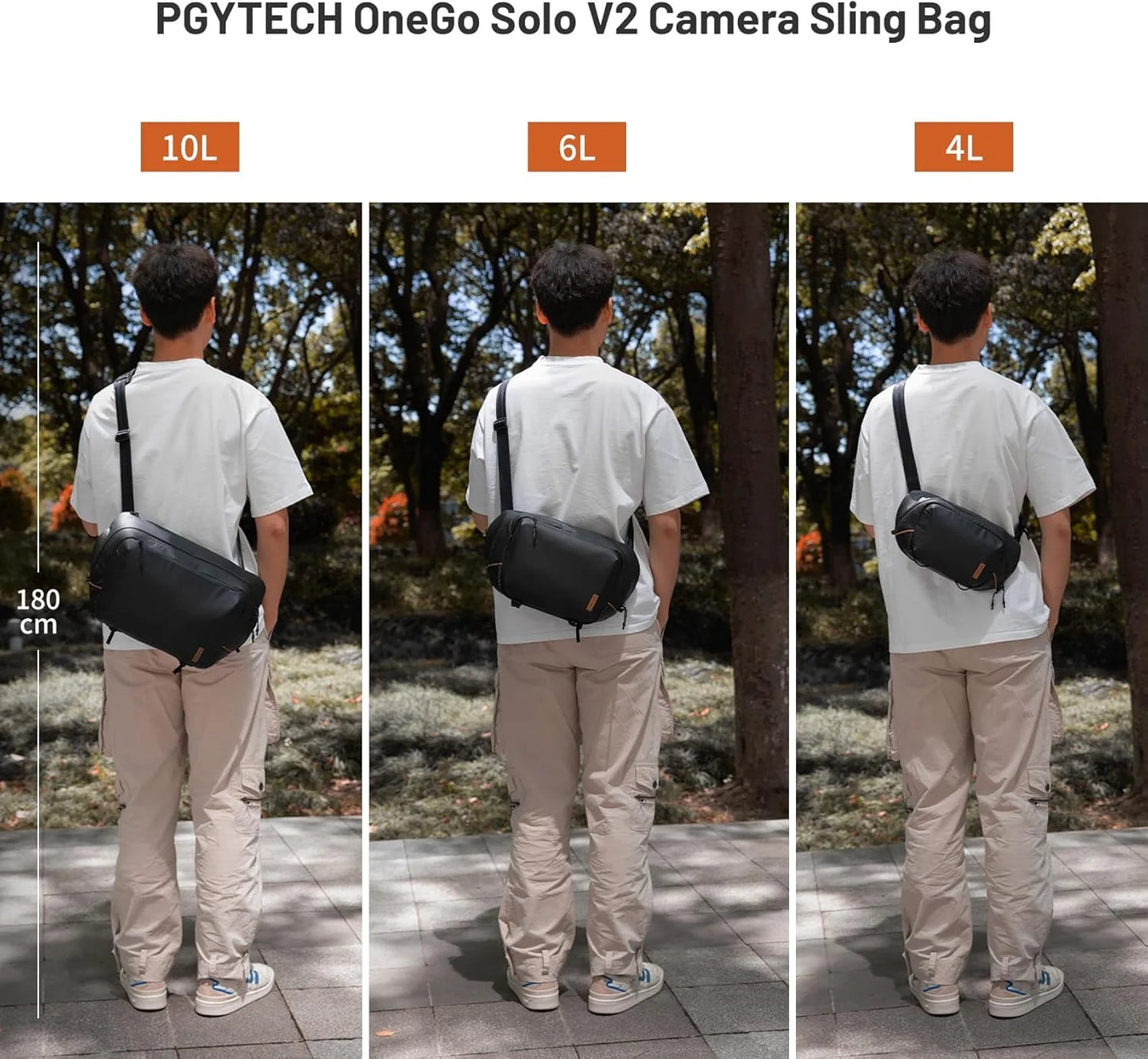 PGYTECH OneGo Solo V2 Camera Shoulder Bag 4L 6L 10L Crossbody Camera Sling Bag Outdoor Travel Bag For Sony /Canon/ Nikon