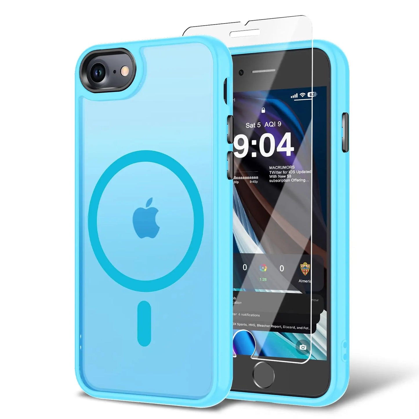 for iPhone 16E/iPhone 17E Case with Screen Protector, [Compatible with Magsafe] Ultra Slim Translucent Matte Shockproof Protecti