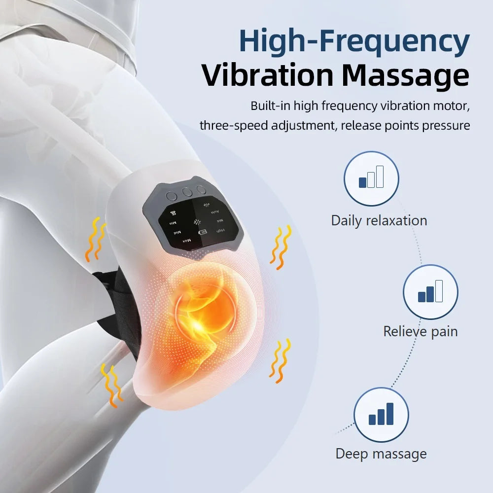 Infrared Heating Knee Massager Electric Air Pressure Shoulder/Elbow/Knee Massage Physiotherapy Kneecap Joint Muscle Relaxation