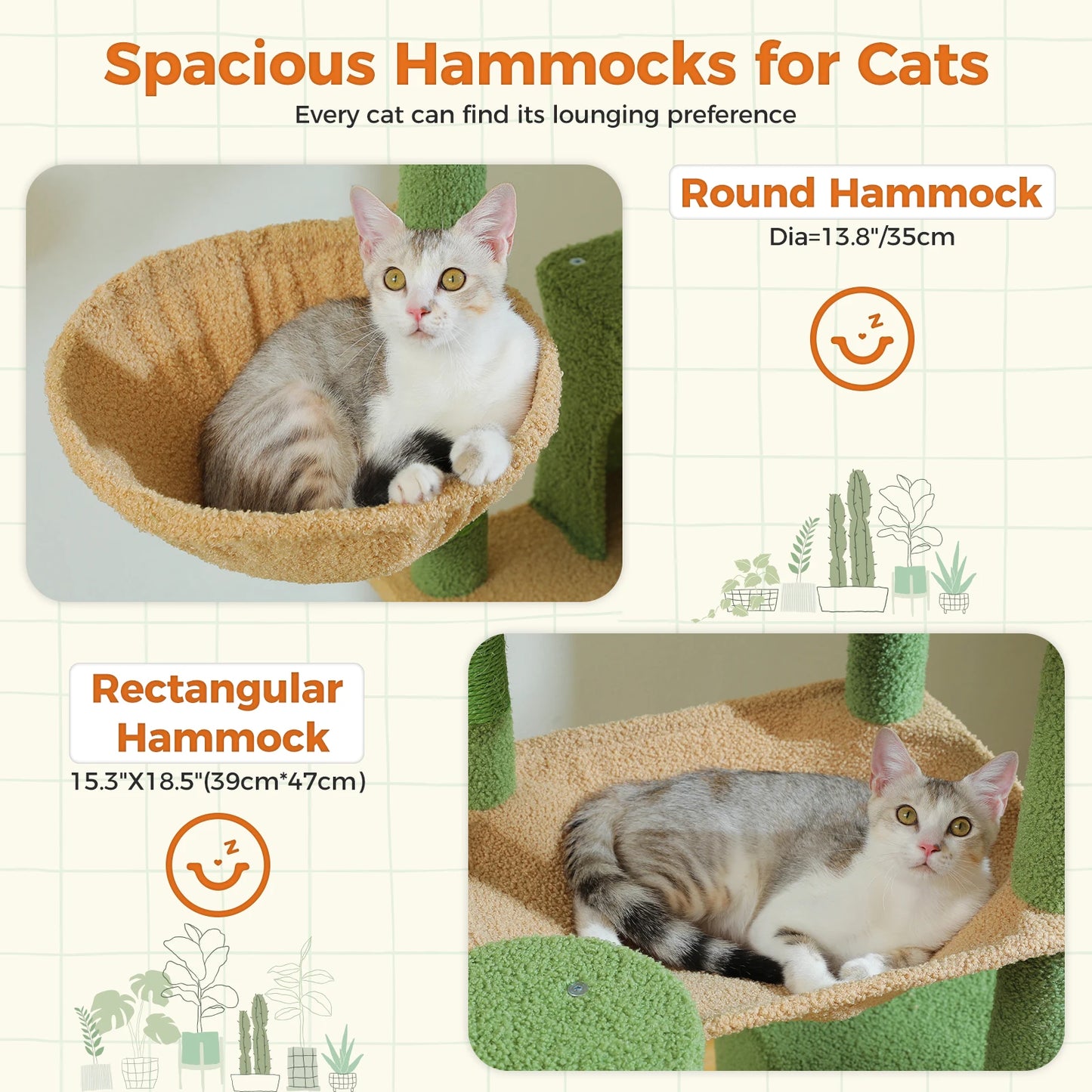 Large Cat Tree for Indoor Large Adult Cats, Multi-Level Cat Tower with Scratching Posts Super Large Hammock Cozy Condo Top Perch