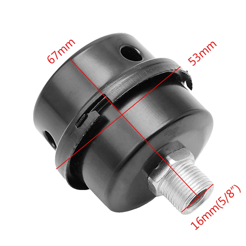 12.5mm 16mm 20mm Air Compressor Parts Metal Air Compressor Intake Filter Noise Muffler Silencer 1/2'' 5/8" 3/4'' Thread M12
