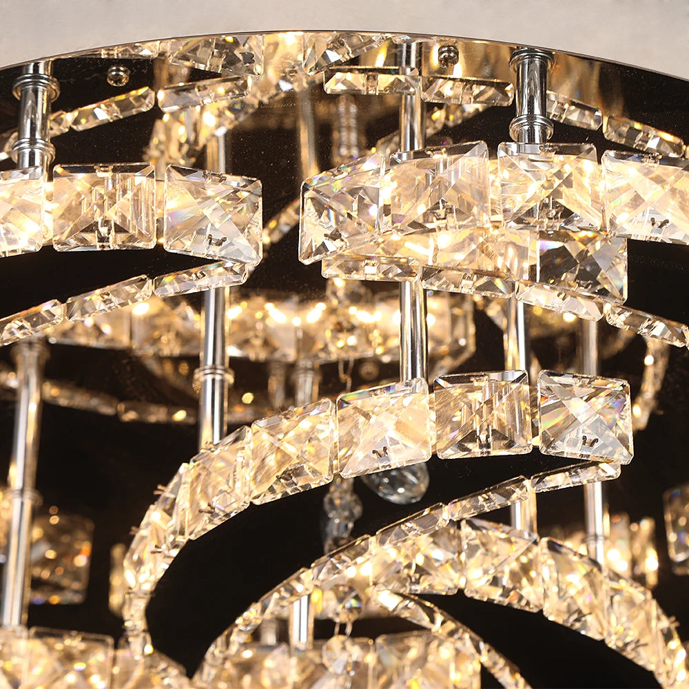 VETRULUS Luxury K9 Crystal Chandelier Modern Ceiling Lamp Led Living Dining Room Decor Pendant Light Dimmable Lustre Home