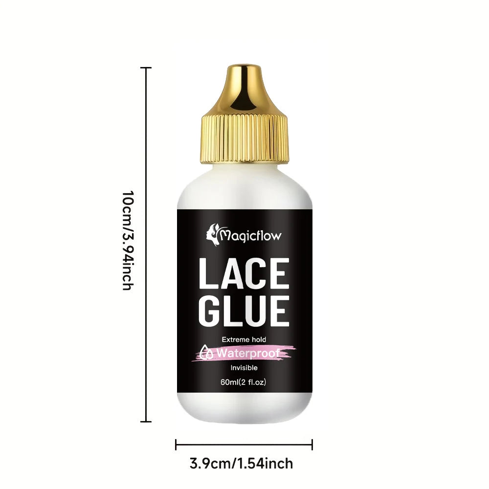 60ml/2fl.oz Waterproof Wig Lace Glue - Strong Hold, Invisible, Quick Dry & Easy Removal - No Odor Adhesive for All Wigs 2026