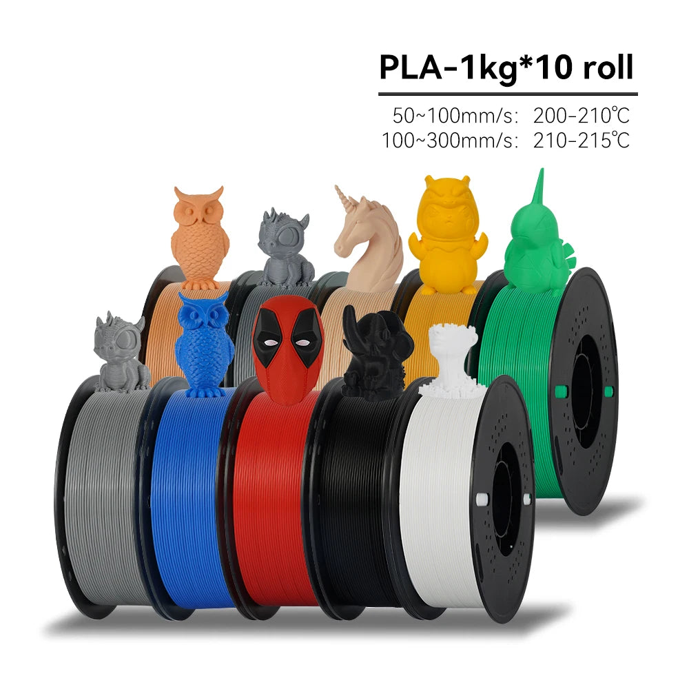 KINGROON 5/10KG PLA Filament 1.75mm Eco-Friendly Good Toughness Printing Filaments For FDM 3D Printers Material Free Shipping